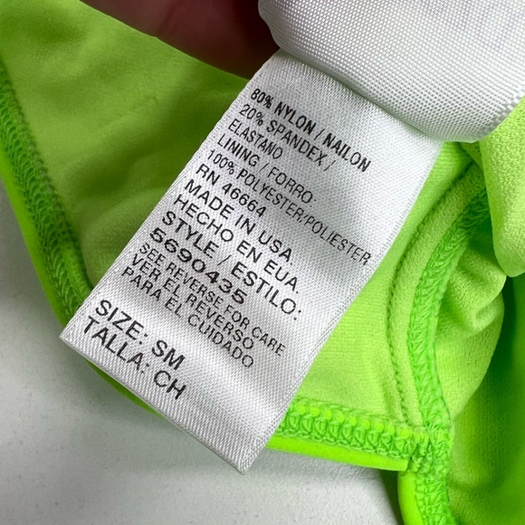 Breeza Maillot One Piece Swimsuit in Lime Green New With Tags Size Small - Picture 7 of 10